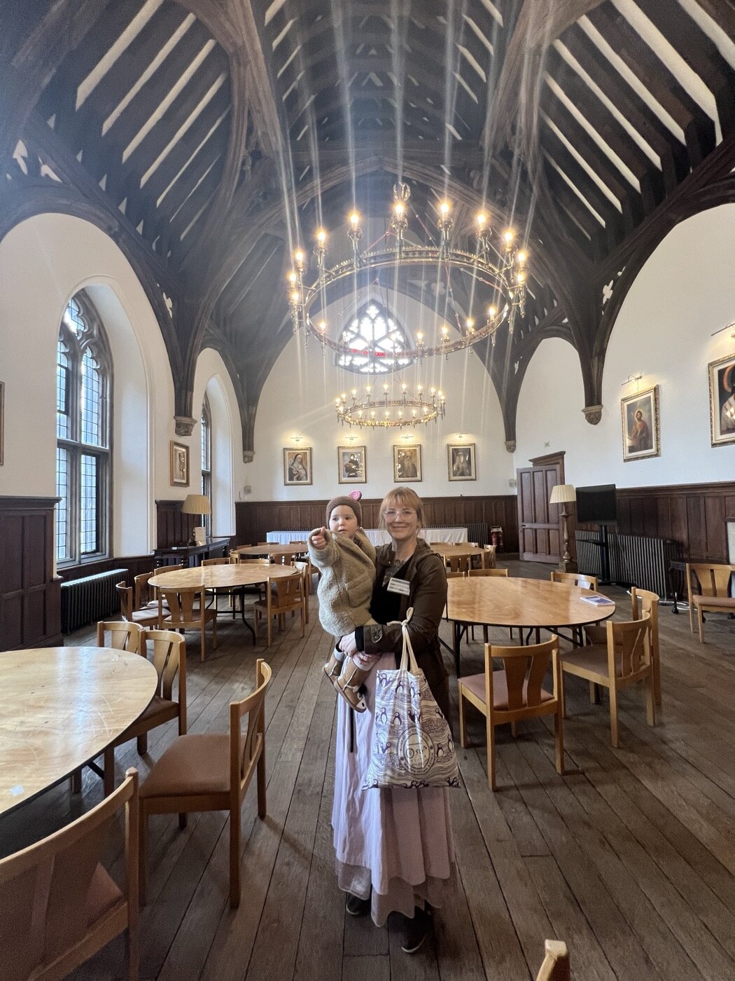 The banquet hall at Lambeth Palace, London, where Jessica von Braun-Huber's work hangs in the permanent collection